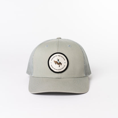 SRRC Trucker Snapback — Snake River Roasting Co. merch, studio photo on a white background (2 of 3)