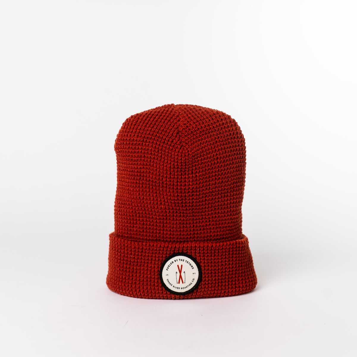 SRRC Beanie — Snake River Roasting Co. merch, studio photo on a white background (2 of 3)