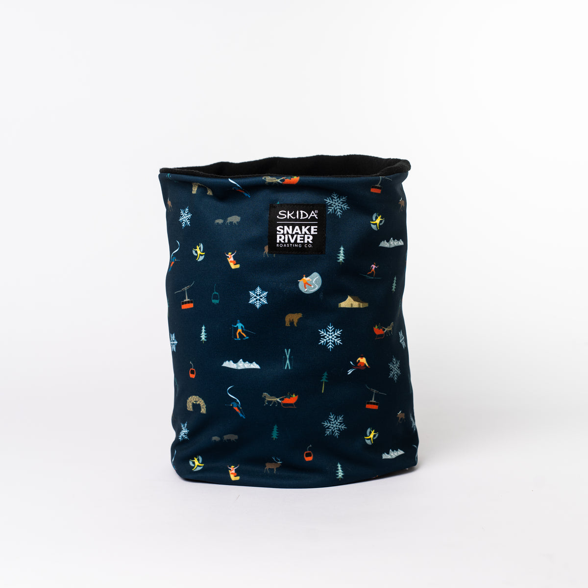 SRRC x Skida Neck Gaiter — Snake River Roasting Co. merch, studio photo on a white background (2 of 2)