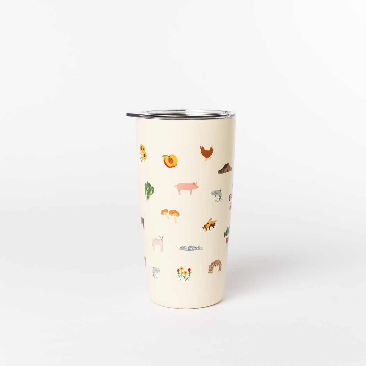 Farmers Market Tumbler 16oz — Snake River Roasting Co. merch, studio photo on a white background (2 of 4)