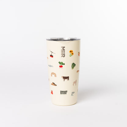 Farmers Market Tumbler 16oz — Snake River Roasting Co. merch, studio photo on a white background (3 of 4)