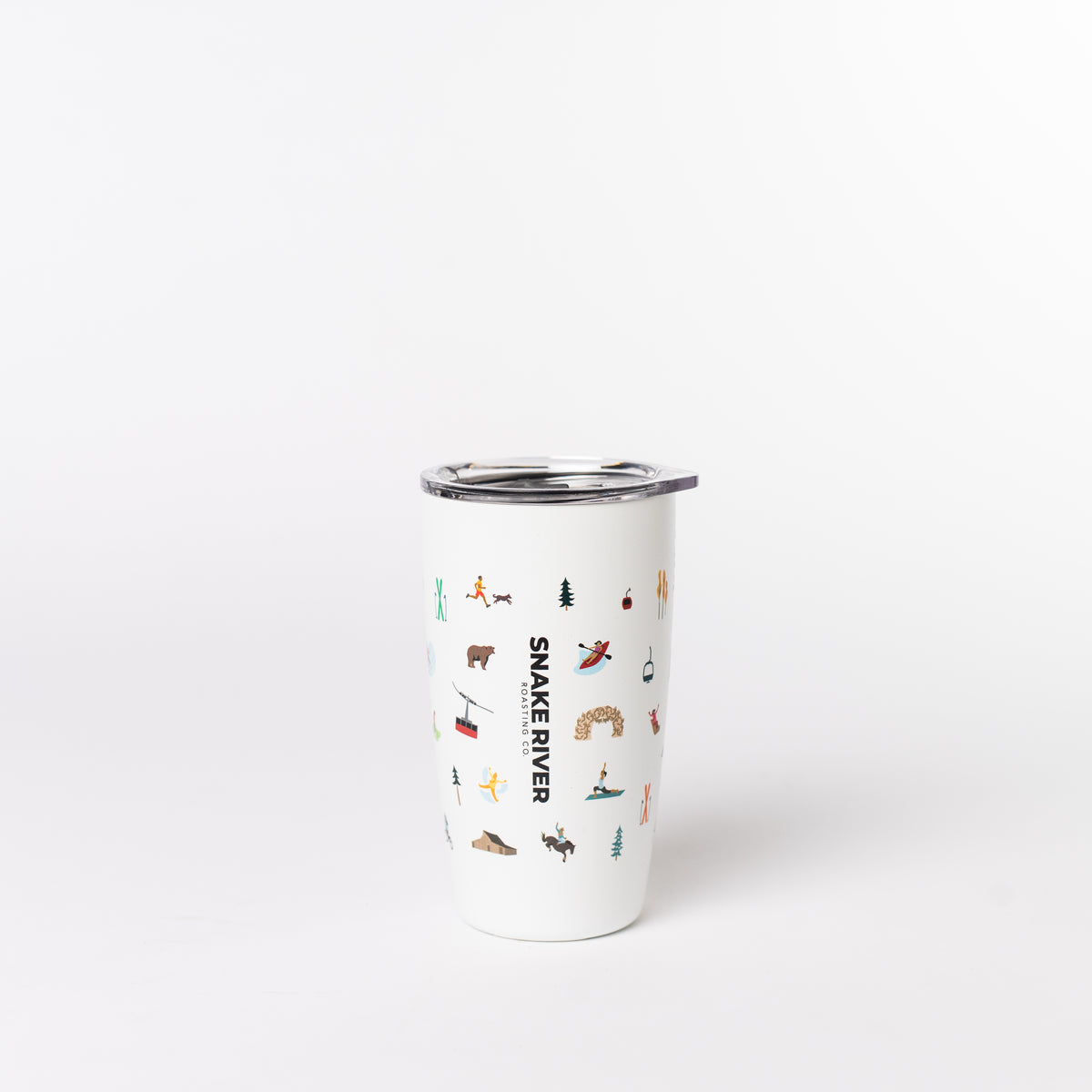 SRRC Tumbler 8oz — Snake River Roasting Co. merch, studio photo on a white background (1 of 4)