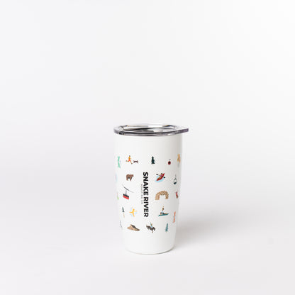 SRRC Tumbler 8oz — Snake River Roasting Co. merch, studio photo on a white background (1 of 4)