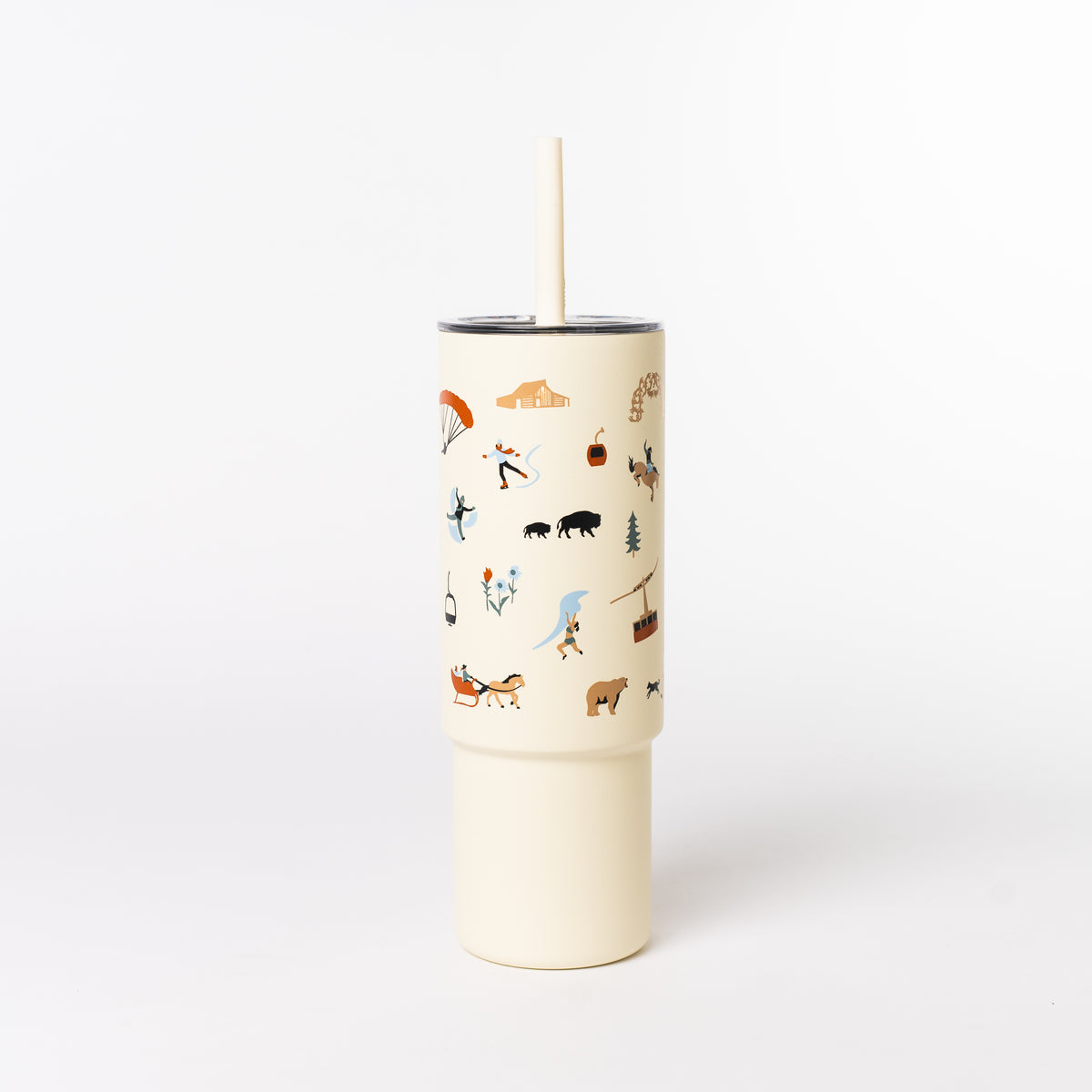 32oz All Day Straw Cup — Snake River Roasting Co. merch, studio photo on a white background (2 of 4)