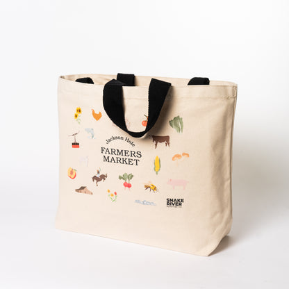 Farmers Market Tote Bag — Snake River Roasting Co. merch, studio photo on a white background (2 of 2)