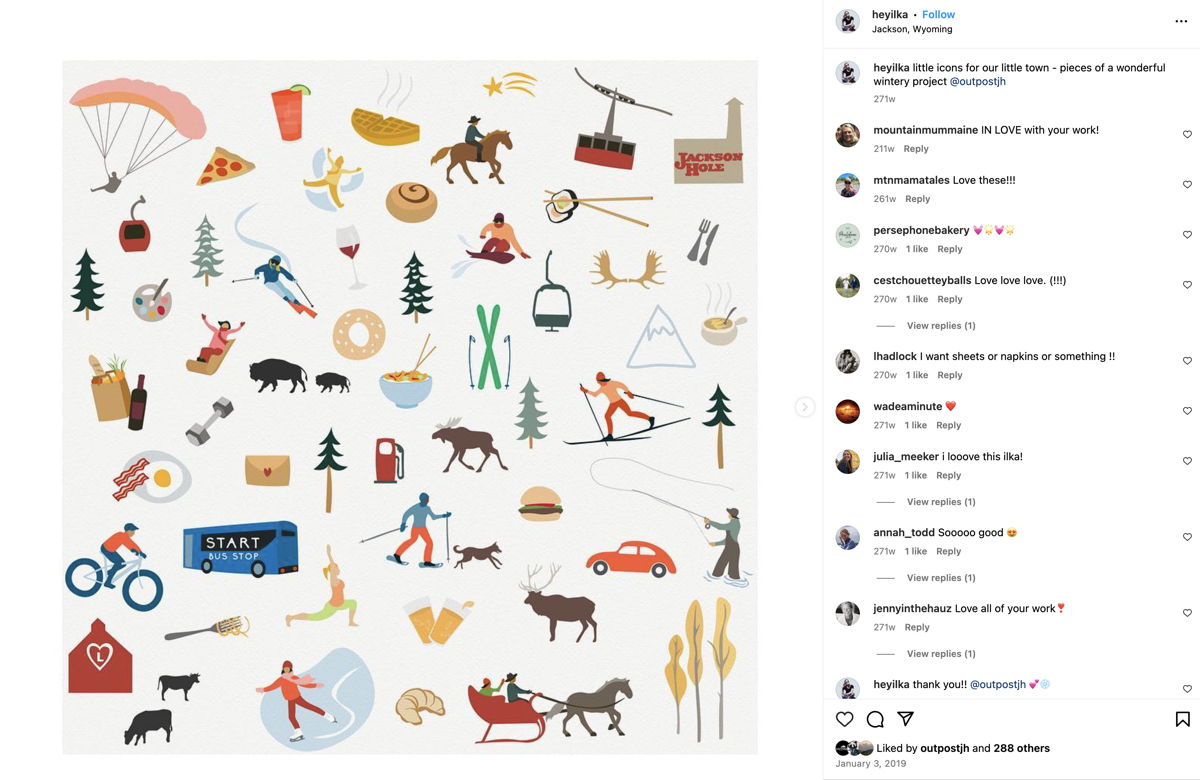 Ilka Hadlock&rsquo;s January 2019 Instagram post revealing the full icon collection