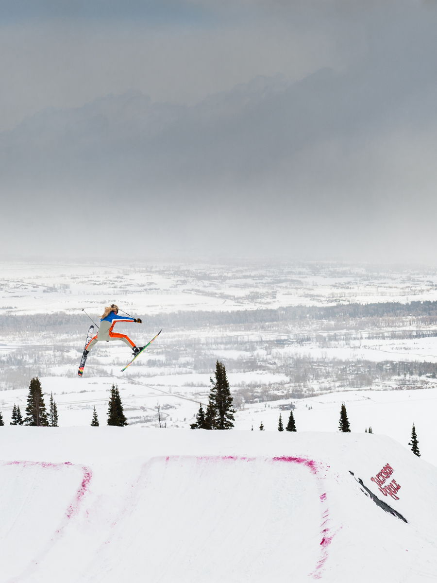 A snowy ridgeline above the valley