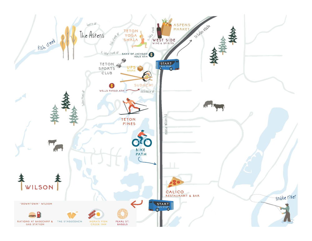 Ilka Hadlock&rsquo;s illustrated map of Wilson