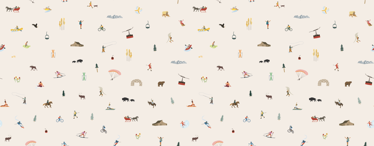 The full icon pattern on a cream ground