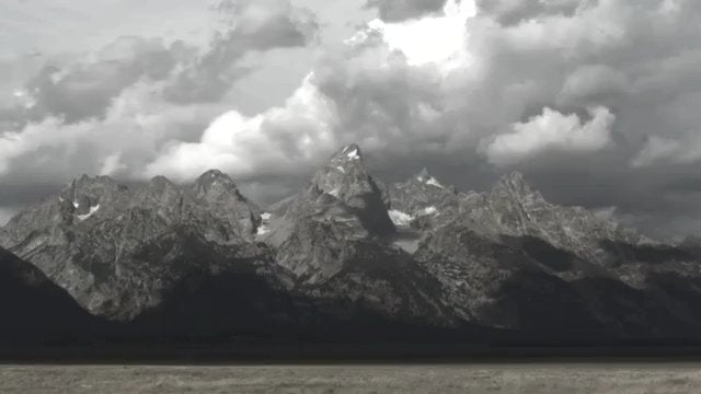 The Grand Teton wrapped in cloud